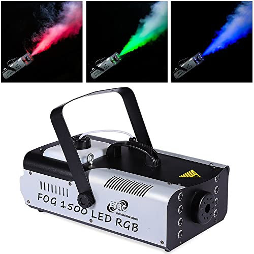 ETEC Professional FOG 1200 LED Nebelmaschine - 6x3 Watt RGB LED - Mini Nebelmaschine für Party, Halloween, DJ, Event - Fog Machine mit Fernbedienung