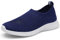 TIOSEBON Zapatillas deportivas para hombre, para gimnasio, correr, elásticas, ligeras, sin cordones, para caminar, 8636 Navy, 45 1/3 EU