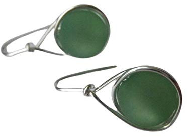 Ohrringe Lollipop versilbert (Hellmoosgrün)