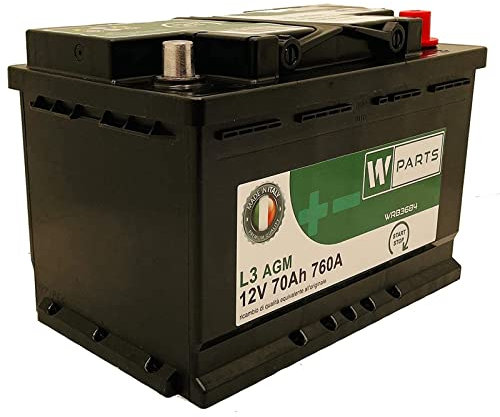 BATTERIA AUTO 70 Ah AGM - 760A Start & Stop 278 x 175 x 190 70Ah VR760