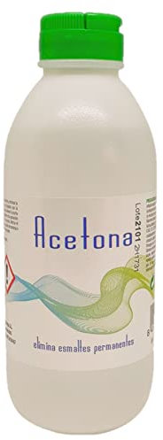 Linsa Rimuove smalti - Acetone puro per rimuovere smalti semi-permanenti, vernici, gel e colla per unghie su unghie acriliche, gel o naturali, 250 ml