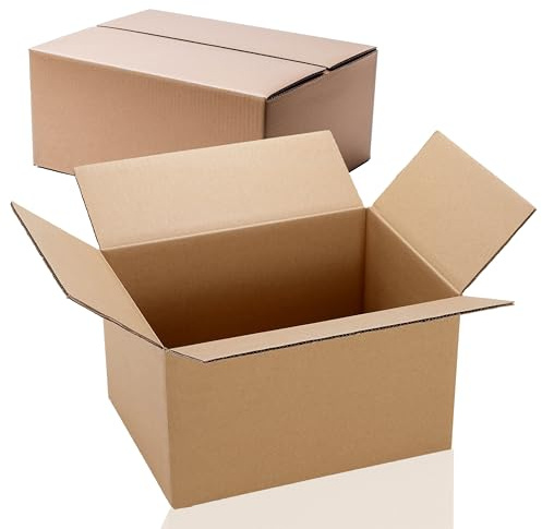 WPTrading - 50 Stück Versandkarton 1-wellig 300 x 250 x 200 mm aus Wellpappe (Nr. 32) Braun - Pappe Faltkarton für Warenversendung, Paket & Päckchen mittel - Karton Versandverpackung extra stabil