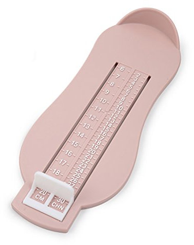 HEMOTON Fußmessgerät Baby Kinder Fußlängenmesser Werkzeug Schuhe Größe Messgerät (Einfarbig Pink)