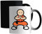 Minimalist Kung Fu Shaolin Monk Keramische magische Tasse Weiß