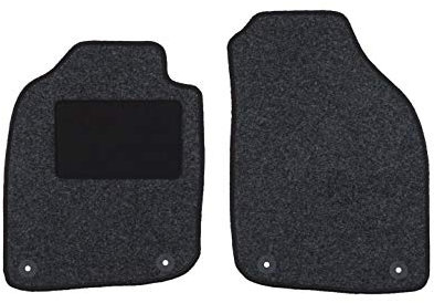 Fußmatten passend für Opel Tigra Twintop Typ X04 (Baujahr 2004-2009), Hit anthrazit | 2-TLG | Umrandung schwarz