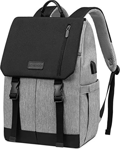 LOVEVOOK Sac a Dos Homme Femme Sac à Dos Ordinateur 15.6 Pouces Avec Port de Charge USB & PC Compartiment Sac a Dos PC Portable Imperméable pour Collège Voyage Loisir Affaires Sport