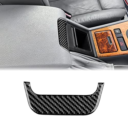 KUNGKIC Kohlefaser Auto-Aufbewahrungsbox Griffleiste der vorderen Armlehne Trimmen Aufkleber Innenbereich Compatible with BMW 5 Serien M5 E39 1998-2003 Zubehör(Schwarz)