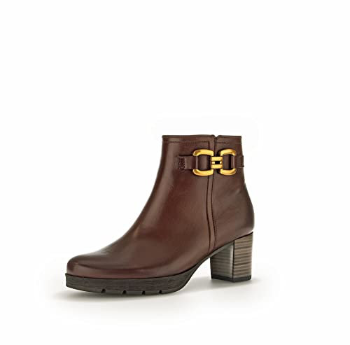 Gabor Damen Ankle Boots, Frauen Stiefeletten,Moderate Mehrweite (G),gefüttert,Winterstiefeletten,Stiefel,Sattel(Mel/dkgold),40.5 EU / 7 UK