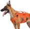 OneTigris Hundegeschirr, X Destroyer Taktisches Einstellbar Antizuggeschirr Ausbruchsicheres Geschirr mit 3 Griffe 2 Metallschnallen Sicherheitsgeschirr (Orange M)