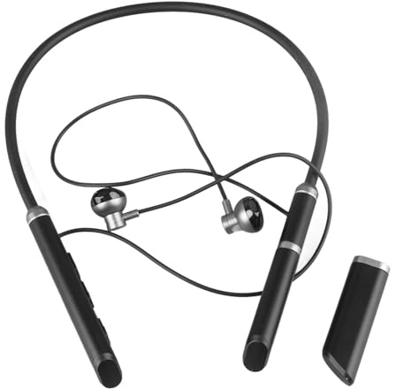 Bluetooth-Kopfhörer mit Nackenbügel, Geräuschunterdrückende In-Ear-Ohrhörer mit Magnetischem Nackenbügel und Atmungsaktivem Umgebungslicht, wasserdichte, Schweißfeste, Kabellose