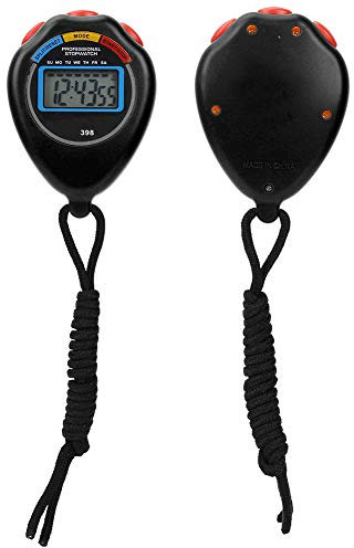 Professioneller Sport-Timer, Elektronische Stoppuhr für Leichtathletik, Vintage-Timer-Stoppuhren, Buddha Pegatina Bohemia, für Rennen, Laufen, Schwimmen, Gelb (Schwarz)