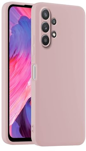 HULLIN Coque de Téléphone en Silicone Colorée, Adaptée à Samsung Galaxy A13 4G (6.6) - Poudre de Sable