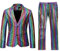 DeaAmyGline Glitzer Anzug Herren 2 Teilig Sets Pailletten Jacke und Hose Metallic Glänzende Anzüge für Disco Outfit Party Karneval Kustüm Hochzeit Mottoparty Nachtclub Disco-Anzug