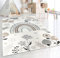 the carpet Monde Kids Moderner Weicher Kinderteppich, Weicher Flor, Pflegeleicht, Farbecht, Lebendige Farben, Regenbogen Muster, Braun Beige, 120 x 170 cm