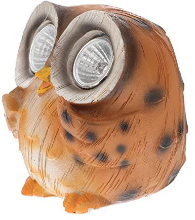 BESPORTBLE 2 Stücke Handwerk Eule Figurine Eule Tischplatte Dekoration Eule Statue Solar Hof Dekorationen Solar Panel Eule Nacht Beleuchtung Garten Decor