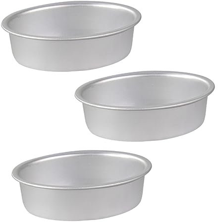 BIUDECO 3pcs Mold Aluminum Alloy Baking Bakeware Kitchen Baking Tool 4 Inch Cake Pan Japanese Cheesecake Tin Aluminum Cake Pan Oval Tray Bread Baking Pan Mini Die Plate Chocolate