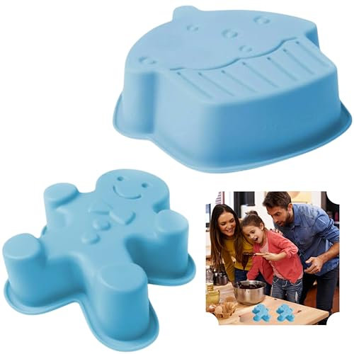 Antihaft-Backförmchen-Set, Silikon-Muffinförmchen für Airfryer, Lebkuchenform, Kuchendekoration, Schnellentriegelung, Backzubehör, 2 Stück