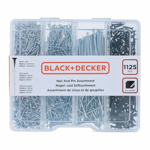 BLACK+DECKER Nägel, 1125 Stück