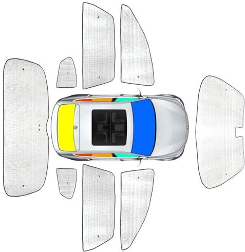 Auto Gardinen Auto Sonnenschutz UV-Schutz Vorhang Sonnenschutz Visier Frontscheibe Abdeckung Schützen Privatsphäre Für Tank 300 2022 2023 Auto Scheiben Sonnenblende(Farbe:Whole Car 1set)