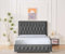 BED TIME UK | Heavenly Comfort 5FT King Size Ottoman Bed – Grey Plush Velvet Bed Frame | Gas Lift Storage | Floor-Standing Chesterfield Headboard & Footboard
