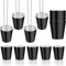 IMPPTE 12 Stück Schnapsbecher zum Umhängen Edelstahl Schwarz 30ml Schnapsglas mit Kette Shotgläser für Party Bar Festival Karneval Junggesellinnenenabschied