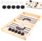 LOMUG Sling Puck Brettspiele, Foosball Winner Board Game, 2 in 1 Hockey Brettspiel 2 Personen Eishockey Tischspiel Portable Eltern-Kind Interaktion Match-Spiel Kinder Weihnachten Geburtstag