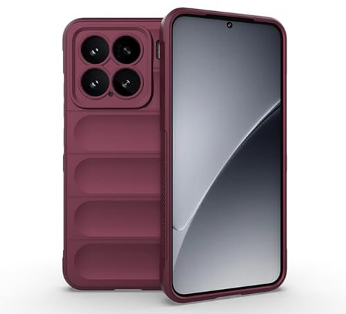 SEAHAI Cover per Xiaomi 15 5G, [Design dell'airbag] Robusto Custodia Sottile Protettiva, Silicone Morbido + TPU Bumper Case Antiurto Anti-caduta Cover - Viola scuro