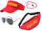 Rettungsschwimmer-Halloween-Kostüm, Rettungsschwimmer-Kostüm, Verstellbares Rettungsschwimmer-Outfit, Baywatch-Zubehör mit Sonnenblende, Gürteltasche, Sonnenbrillenpfeife