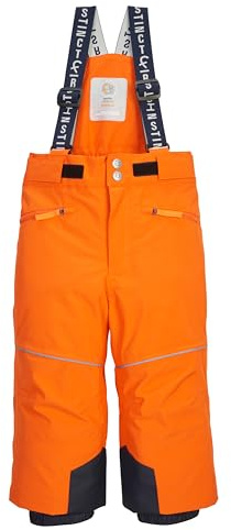 first instinct by killtec Niños Pantalones de esquí/Pantalones funcionales con Tirantes y protección contra la Nieve FISW 48 MNS SKI PNTS, dunkelorange, 110/116, 43392-000