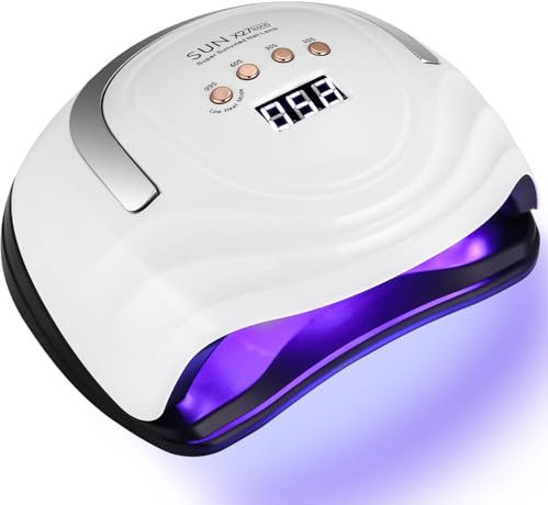 Zawaer Lampe UV Sèche Ongles Professionnel, 380W LED Séchoir à Ongles Automatique, 81 LEDs, Séchage Rapide, Grand LCD Ecran, 4 Minuteries 10s/30s/60s/99s pour Vernis Semi Permanent, Gel et Vernis