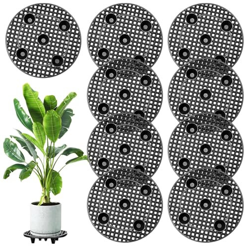 BORDEAG Topfpflanzen Ständer, 9 Stück Topfpflanzenständer 30CM, Pflanzenständer, Blumentopf Ständer, Drainage Mesh Pflanzentopf-Aufzug, Blumentopfgitter für Garten Innen Außenbereich