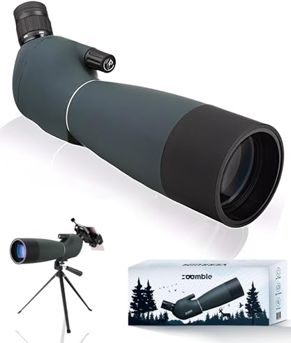 Zoomble Spektiv 25-75x70 - HD-Zoom Spektiv mit FMC BaK-4 Prisma | Wasserdicht & Stoßfest - 360° Stativ + Smartphone-Adapter - Ideal für Vogelbeobachtung, Natur & Jagd