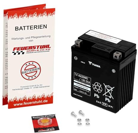 Batterie passend für Honda SH 125 i, 2020-2023 (JF90), wartungsfrei | AGM, einbaufertig, startklar, auslaufsicher, Erstausrüsterqualität von Yuasa, inkl. 7,50€ Batteriepfand