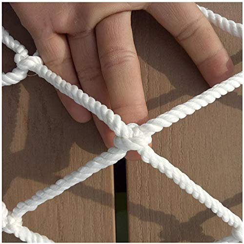 4 x 5 m weißes Gartennetz für Kletterpflanzen, Spielplatz, Zaunnetz, Treppengeländer, Schutz, dekoratives Ranknetz für Pflanzen