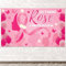 WANDIC Octobre Rose Personnalisée Bannière du Ruban de Sensibilisation au Cancer du Sein Bannière d'arrière Plan de 90 * 150cm, pour la Décoration d'événements