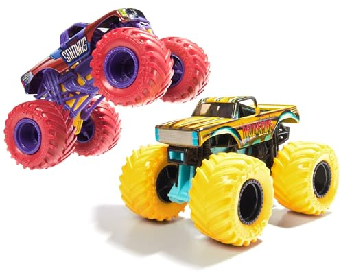 Monster Jam Official 1:64 Scale Diecast Truck 2-Pack Marvel Series 4 The Sentinels vs Wolverine