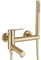 Robinet de Baignoire Mural Doré Brossé Mitigeur de Baignoire Robinetterie de baignoire avec douchette Mitigeur de douche en inox avec 2 fonctions