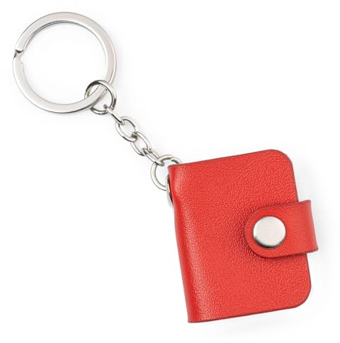 Wanapix | Mini Fotoalbum Schlüsselanhänger Personalisert | Kunstleder | Originelles Geschenk