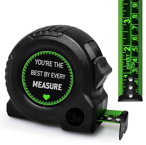 Gifts for Men Dad Him, Birthday Gifts for Grandad, Christmas Gift for Men Friends, Funny Xmas Present for Husband Father Uncle Brother Son Stepdad Bonus, Tape Measure 7.5m/25ft