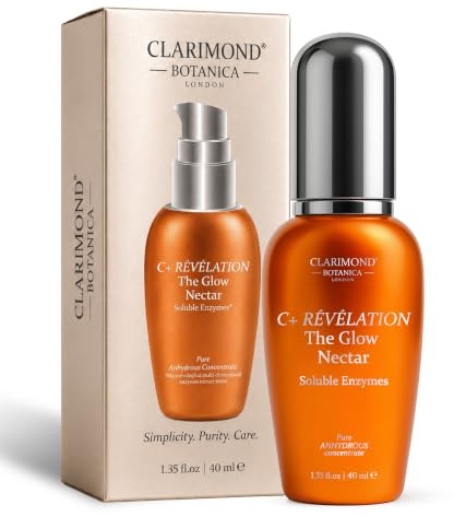Vitamin C Serum for Face – CLARIMOND BOTANICA Anti-Ageing Serum for Women with Fermented Botanical Actives & Soluble Enzymes – Hydrating, Firming & Smoothing, 40ml