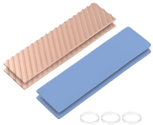 ELUTENG Dissipatore di calore M.2 SSD, 2 pezzi, 2280 SSD, dissipatore di calore NVMe SSD, dissipatore di calore NVMe con 8 elastici neri, per PC/PS5 M.2 PCIE NVMe SSD o M.2 SATA SSD