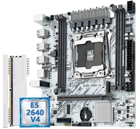 Compatibile con il kit scheda madre MACHINIST bianco X99, LGA2011-3, DDR4, NVMe/SATA M.2(Motherboard+CPU+RAM)