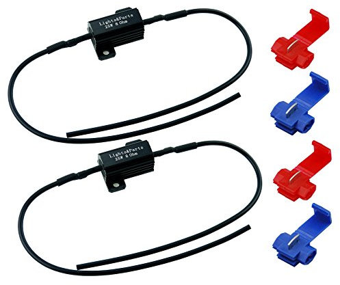LP B547-1 2 Stück CanBus 25Watt 8ohm Lastwiderstand Widerstand für 21Watt P21W PY21W W21W WY21W LED SMD Lampen ohne Fehlermeldung Blinker Tagfahrlicht TFL Tagesfahrlicht Rückfahrlicht Blinklicht 25w