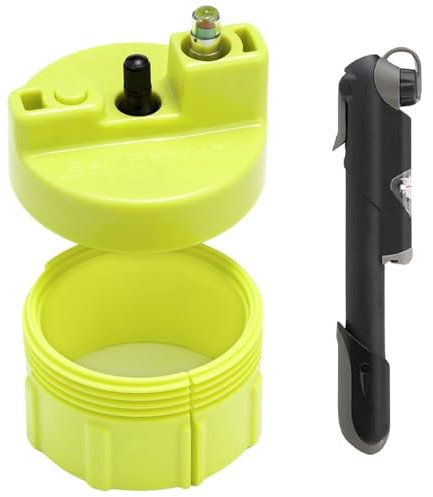 BALL RESCUER - Verwandelt Padel oder Tennisballbehälter in einen 30 psi Druckluftbehaelter - Geeignet für 3 oder 4 Ballbehälter - Behälter Nicht enthalten (Mit Premium-Inflator, No Color)