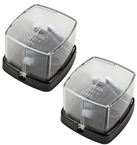 deiwo 2 X lampada posizione bianco e marchio di controllo con lampadina per roulotte e materiale di fissaggio