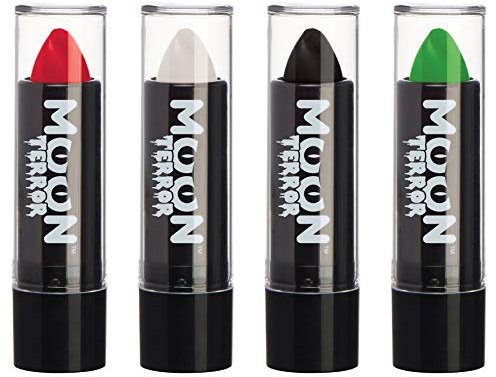 Moon Terror Halloween-Lippenstift, SFX-Make-up, Spezialeffekt-Make-up (grün, 4,2 g (4er-Pack))