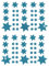 Oblique-Unique® Weihnachts Sterne Sticker Aufkleber - Deko Weihnachten - Farbe wählbar (Türkis)