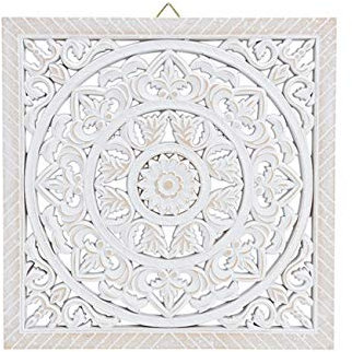 MC Trend Wandhänger Blumen Wand-Bild Deko Shabby Stil Vintage Geschenk-Idee Wohnbereich (Wandhänger Quadrat)