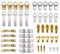 Picture Hooks- Heavy Duty Picture Hangers Photo Frame Hanging Hooks Kit Metal Ring Picture Frame Hangers with Nails Screws Stainless Steel Set Photo Painting Home Office Wall Mounting Hardware,110pcs