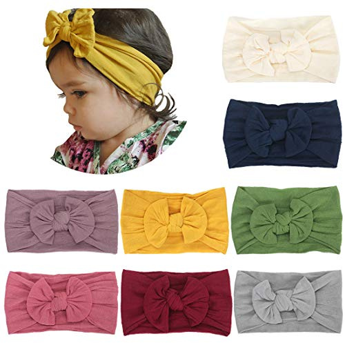 Simoda 7/8 Stück Kinder Baby Böhmischen Turban Stirnbänder Super Weiche Baumwolle Nette Turban Knot Caps